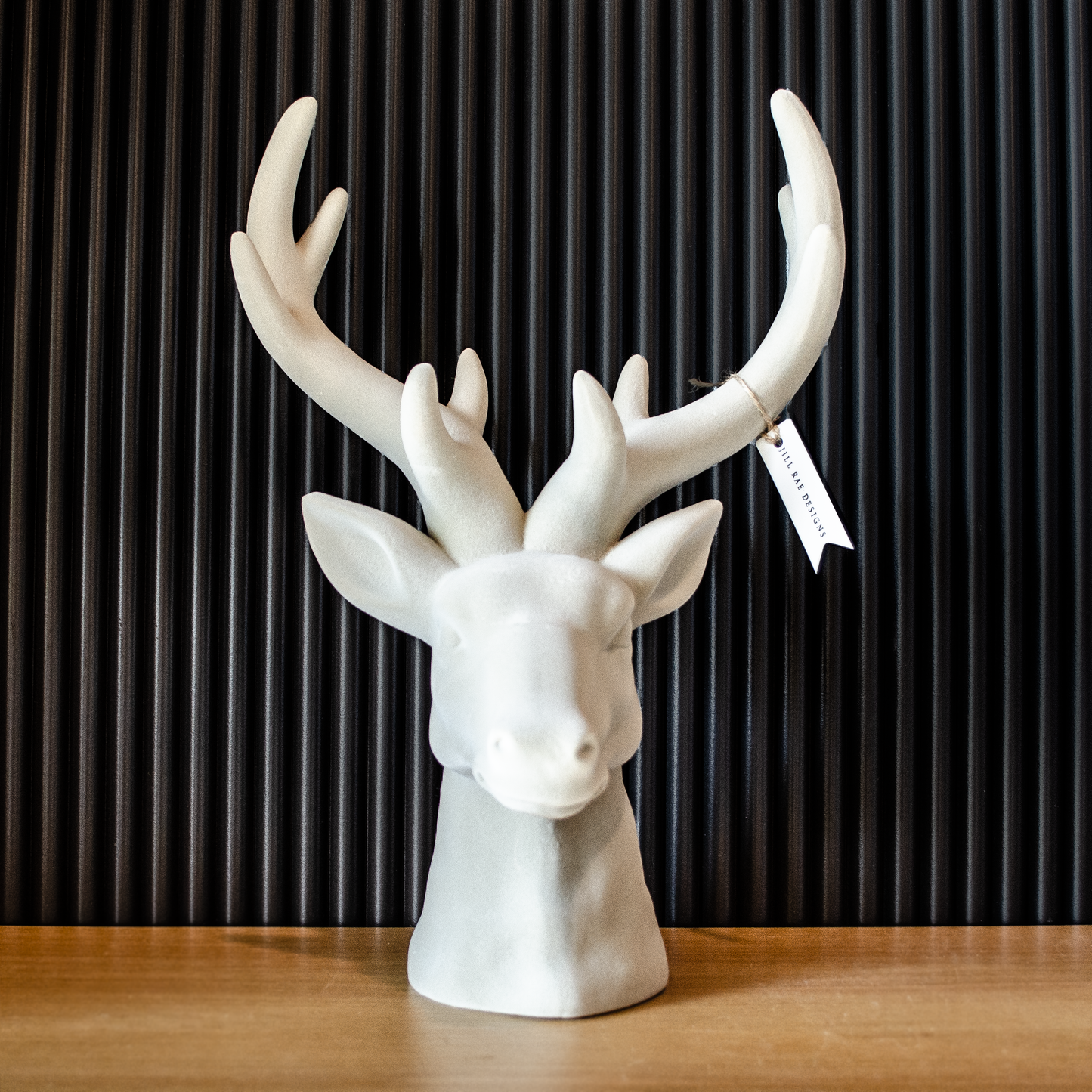Flocked Cream Deer Collection