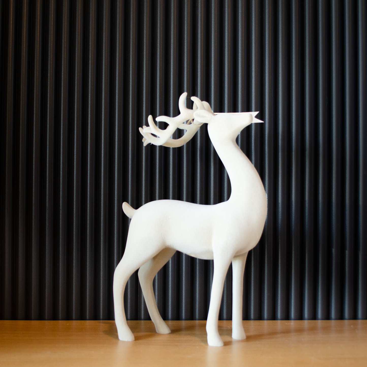 Flocked Cream Deer Collection