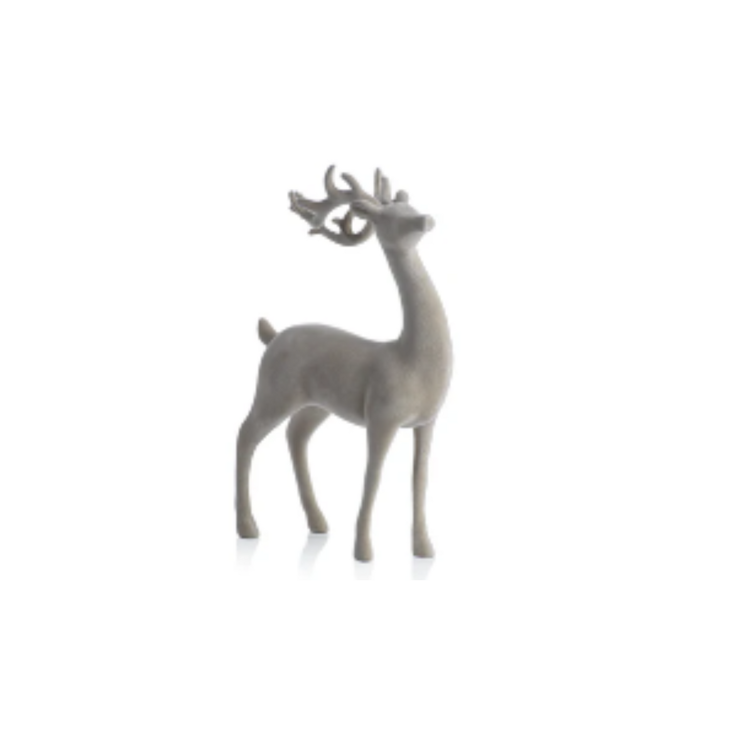 Flocked Cream Deer Collection