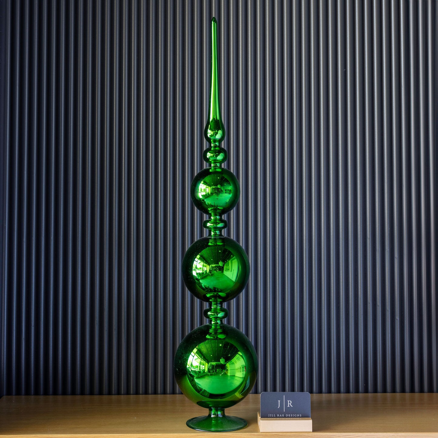 Green Glass Finials