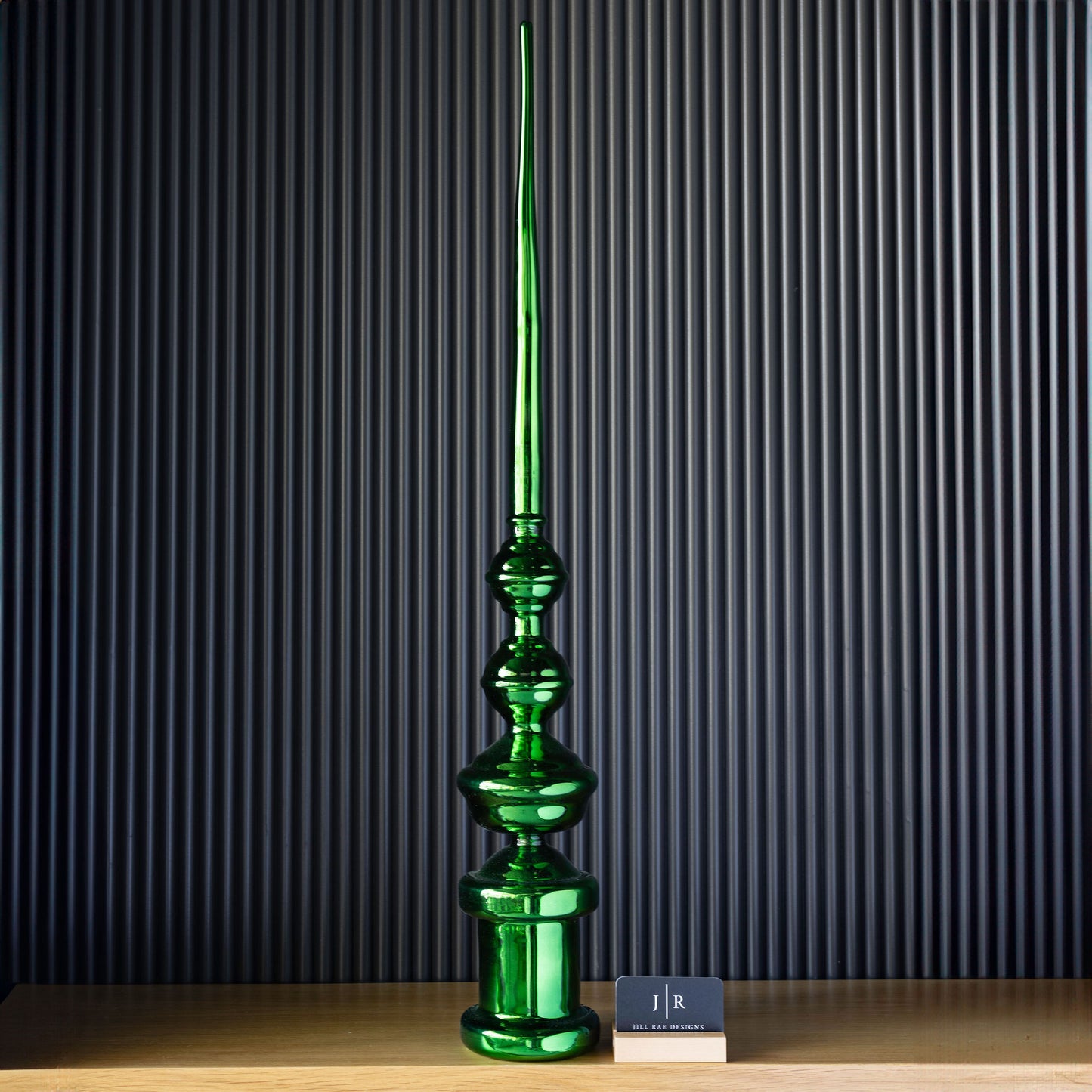 Green Glass Finials