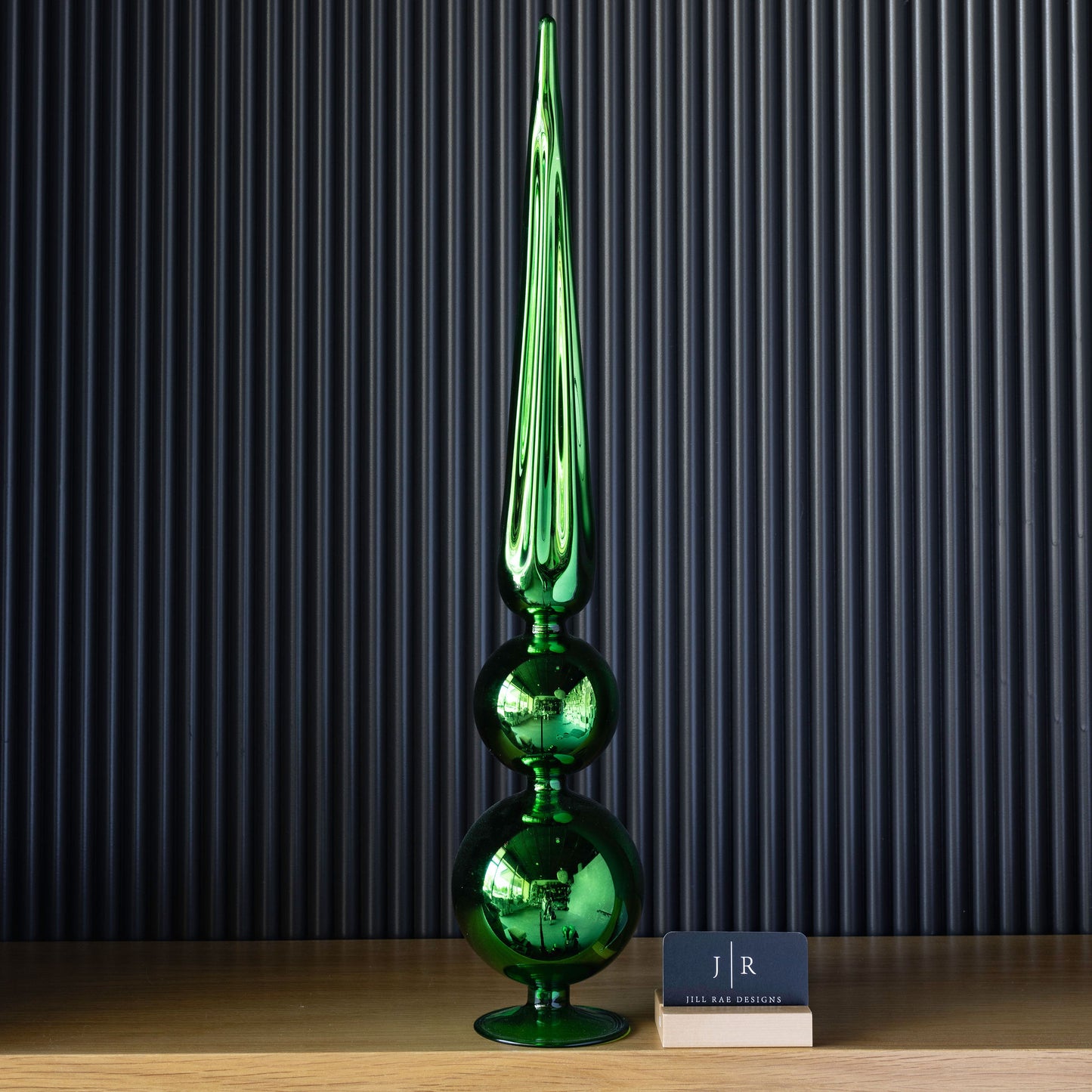 Green Glass Finials