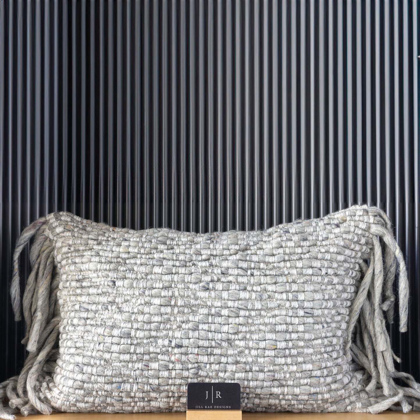 Gray Lumbar Pillow