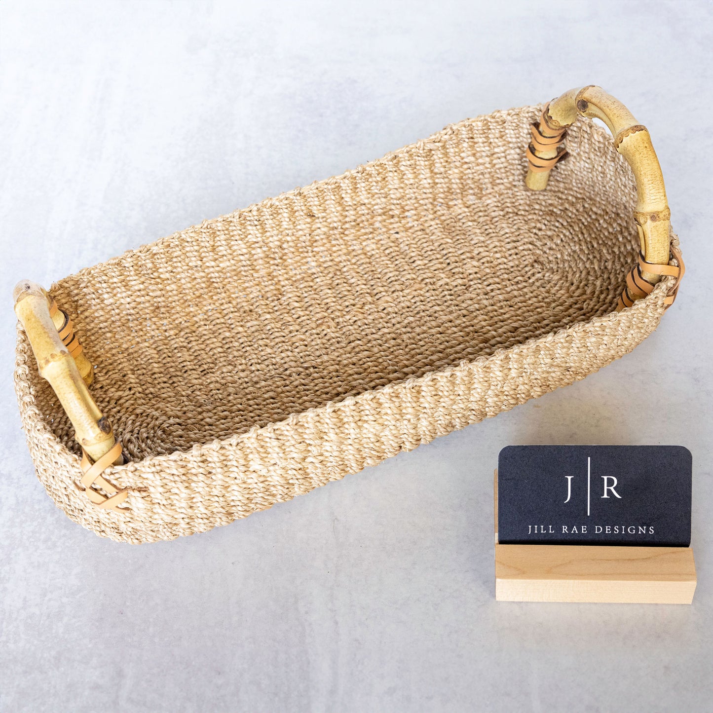 Abaca Tray with Bamboo