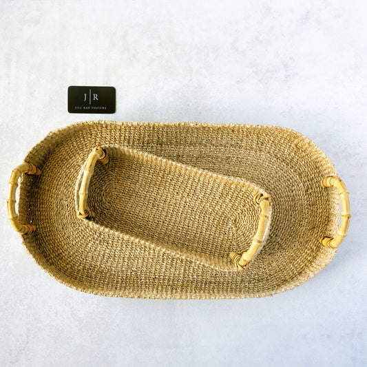 Abaca Tray with Bamboo