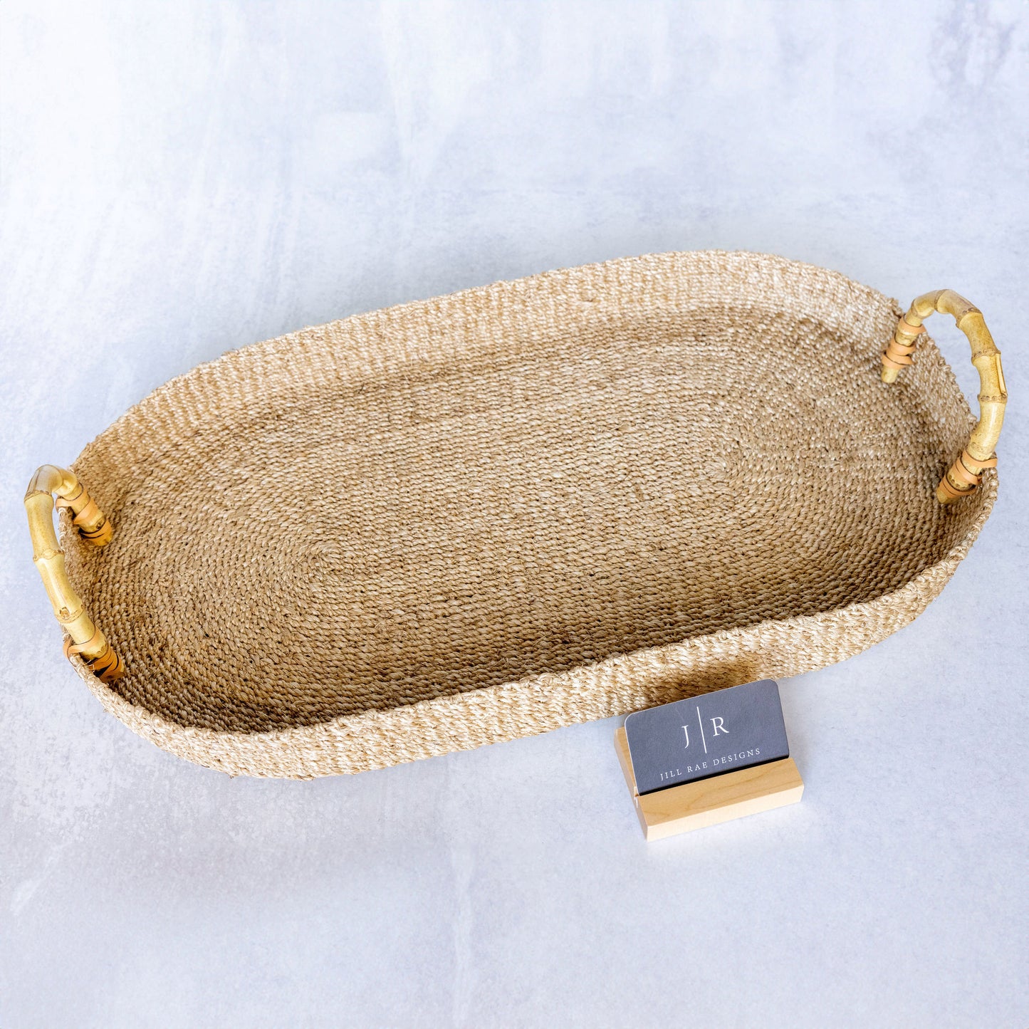 Abaca Tray with Bamboo