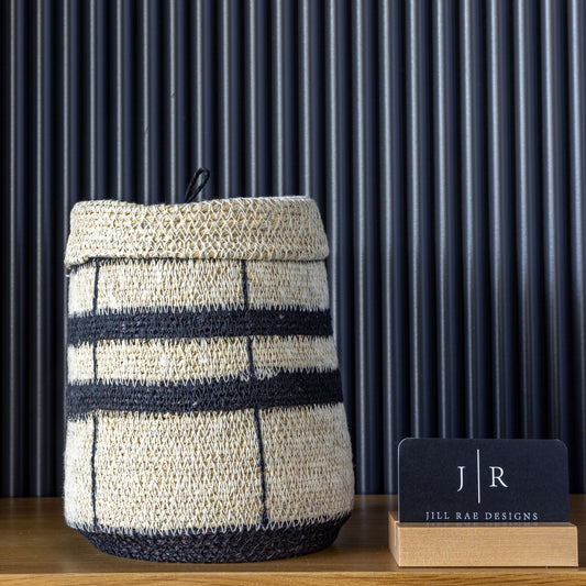 Black Striped Baskets