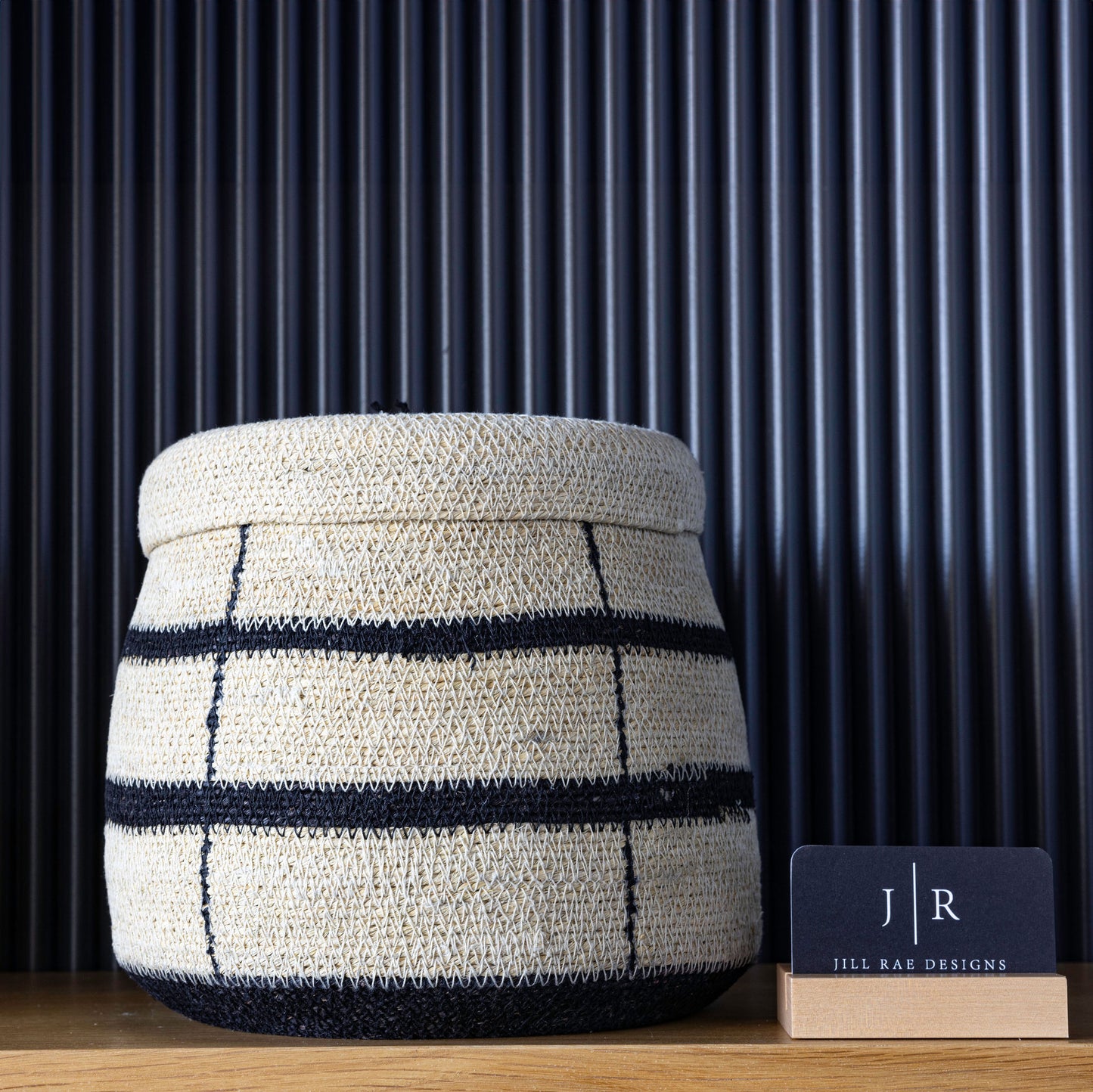 Black Striped Baskets