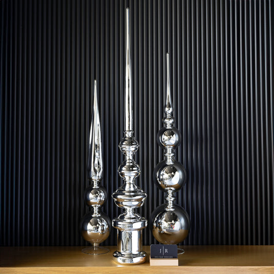 Silver Glass Finials