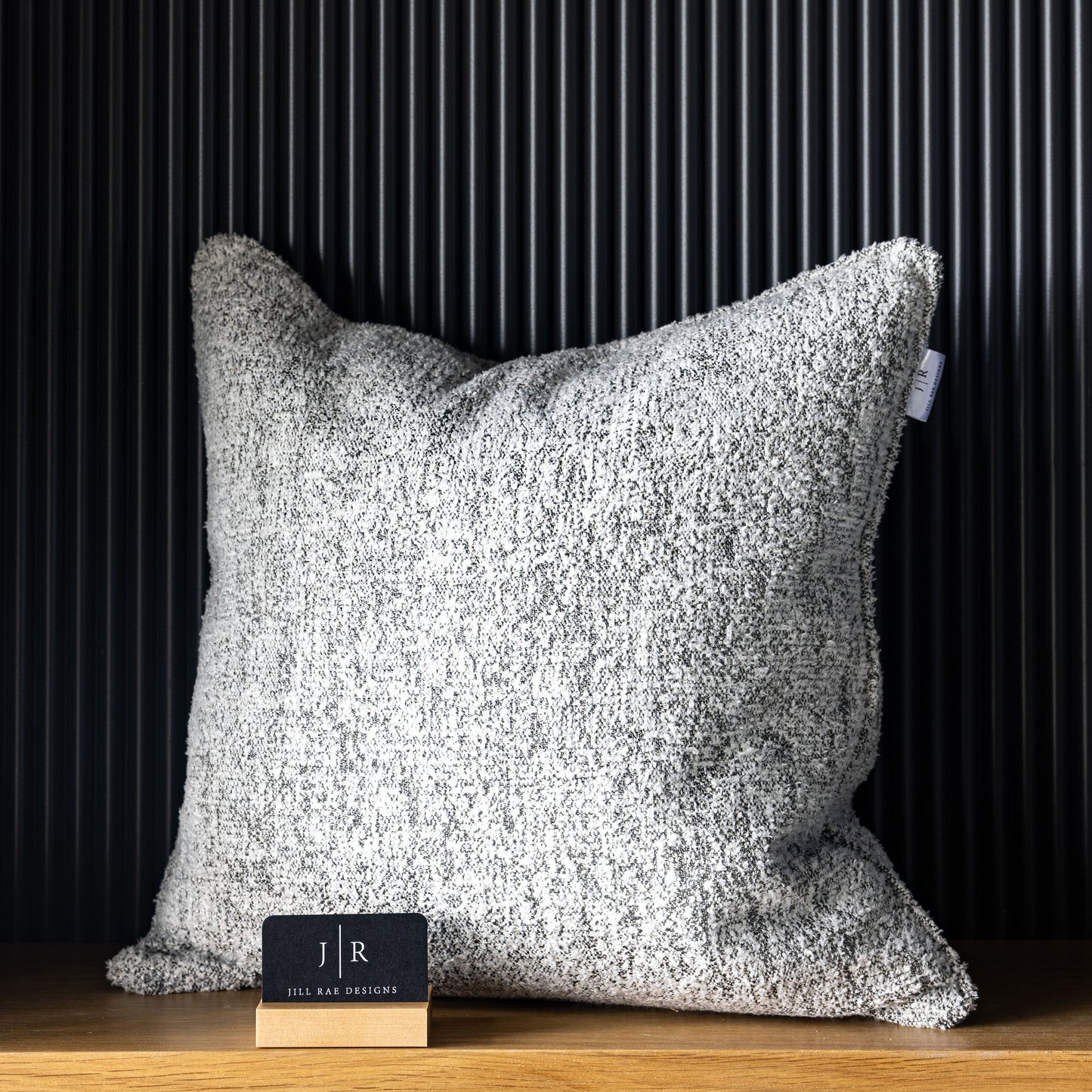 Gray Textured Pillow