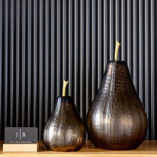Decorative Amber Glass Pears