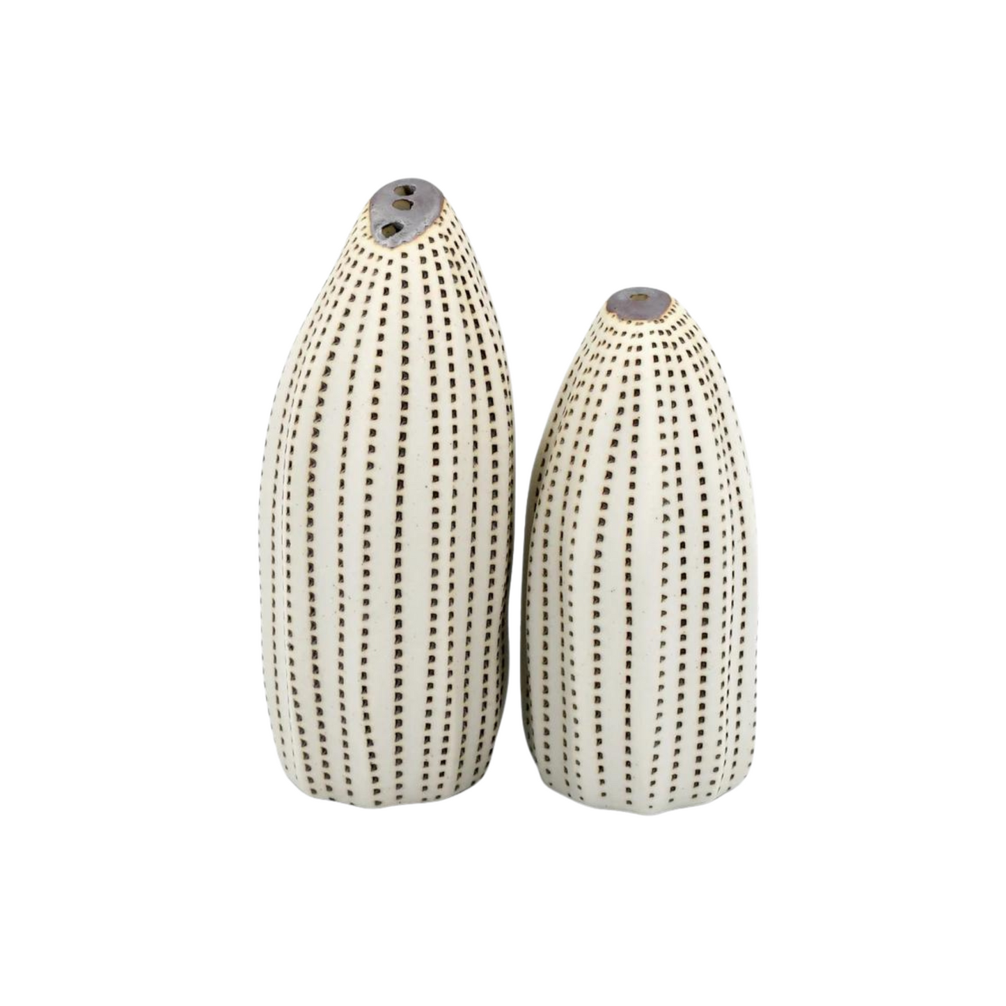 Brown Dot Salt & Pepper Shakers