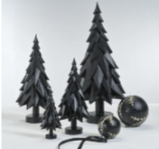 Matte Black Decorative Tree