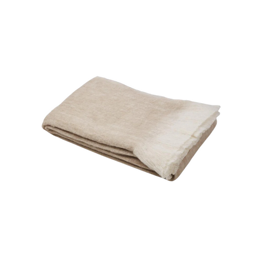 Light Beige Mohair Throw