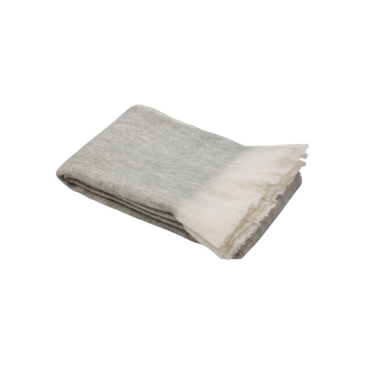 Grey Mohair Throw