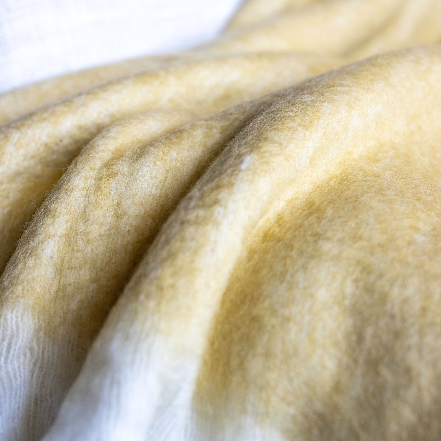 Mustard Mohair Throw