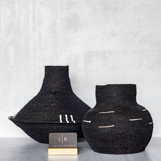 Black & White Basket Vases