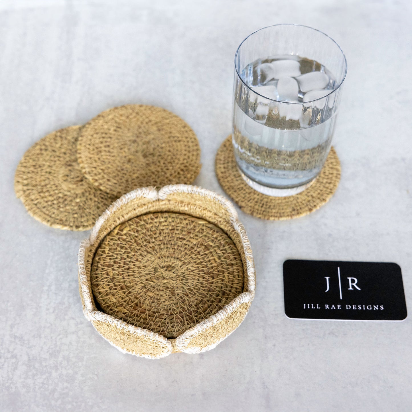 White Trim Coasters