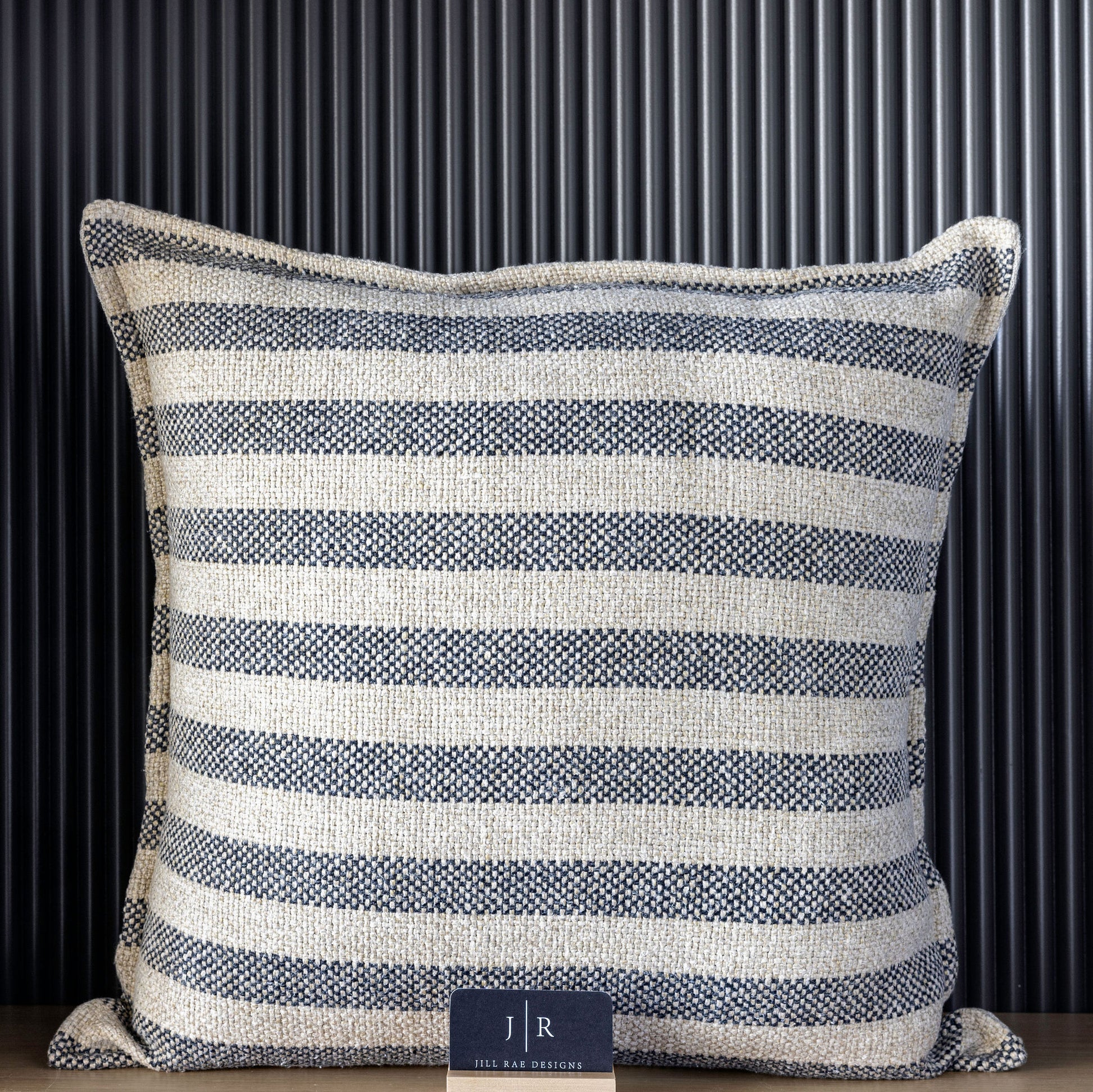 black-white-textured-stripe-throw-pillow-interior-design-jill-rae-designs-ridgefield-ct