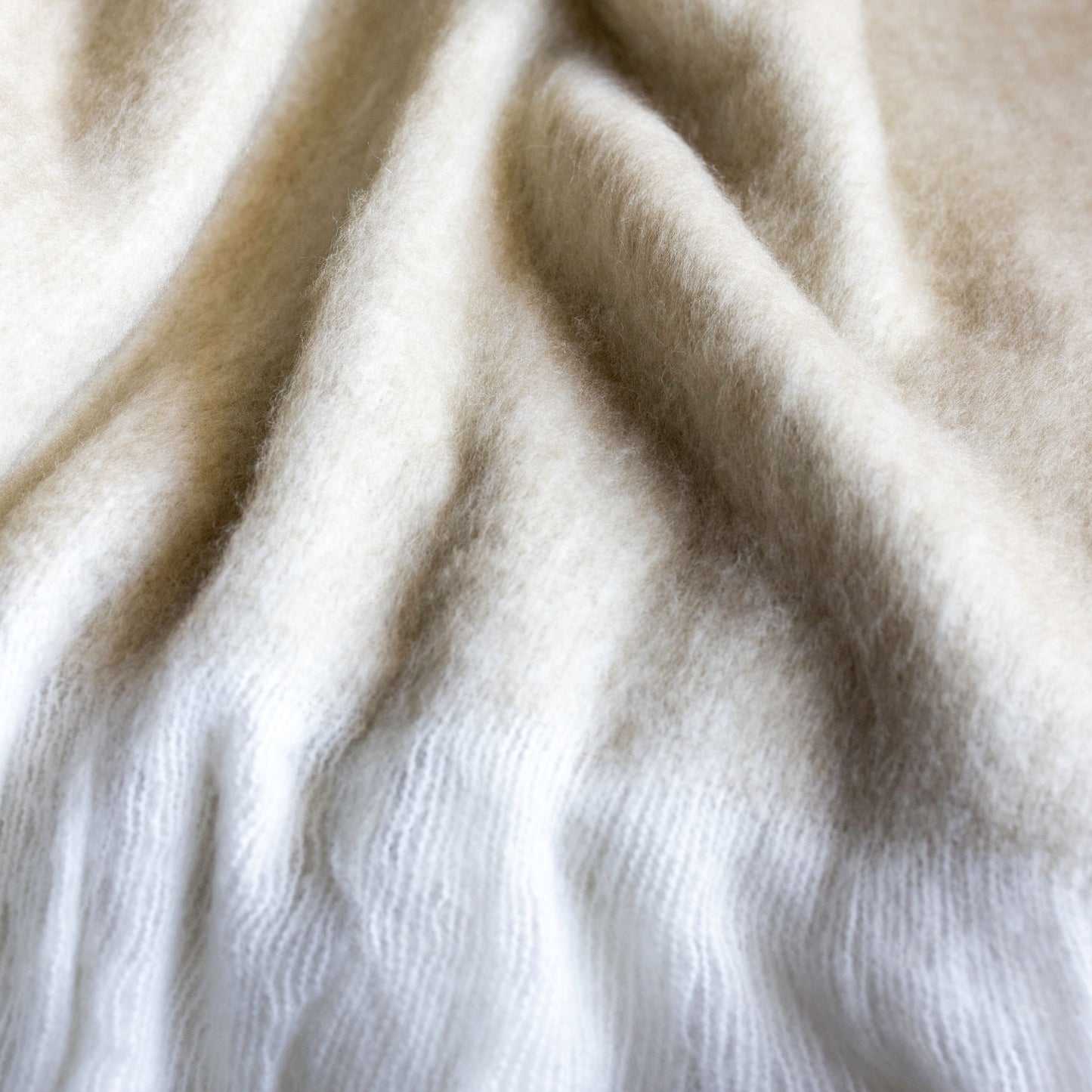 Light Beige Mohair Throw