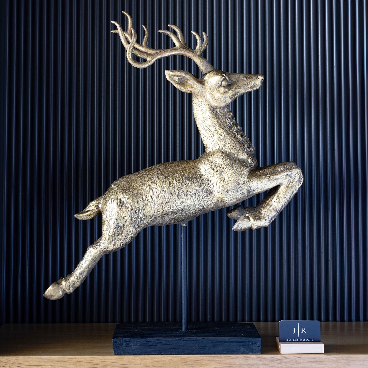 Jumping Reindeer Statue