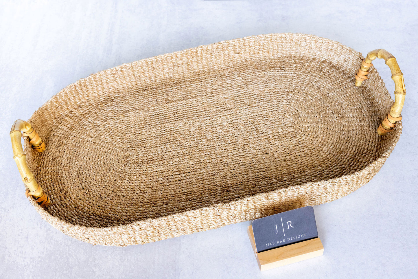 Abaca Tray with Bamboo