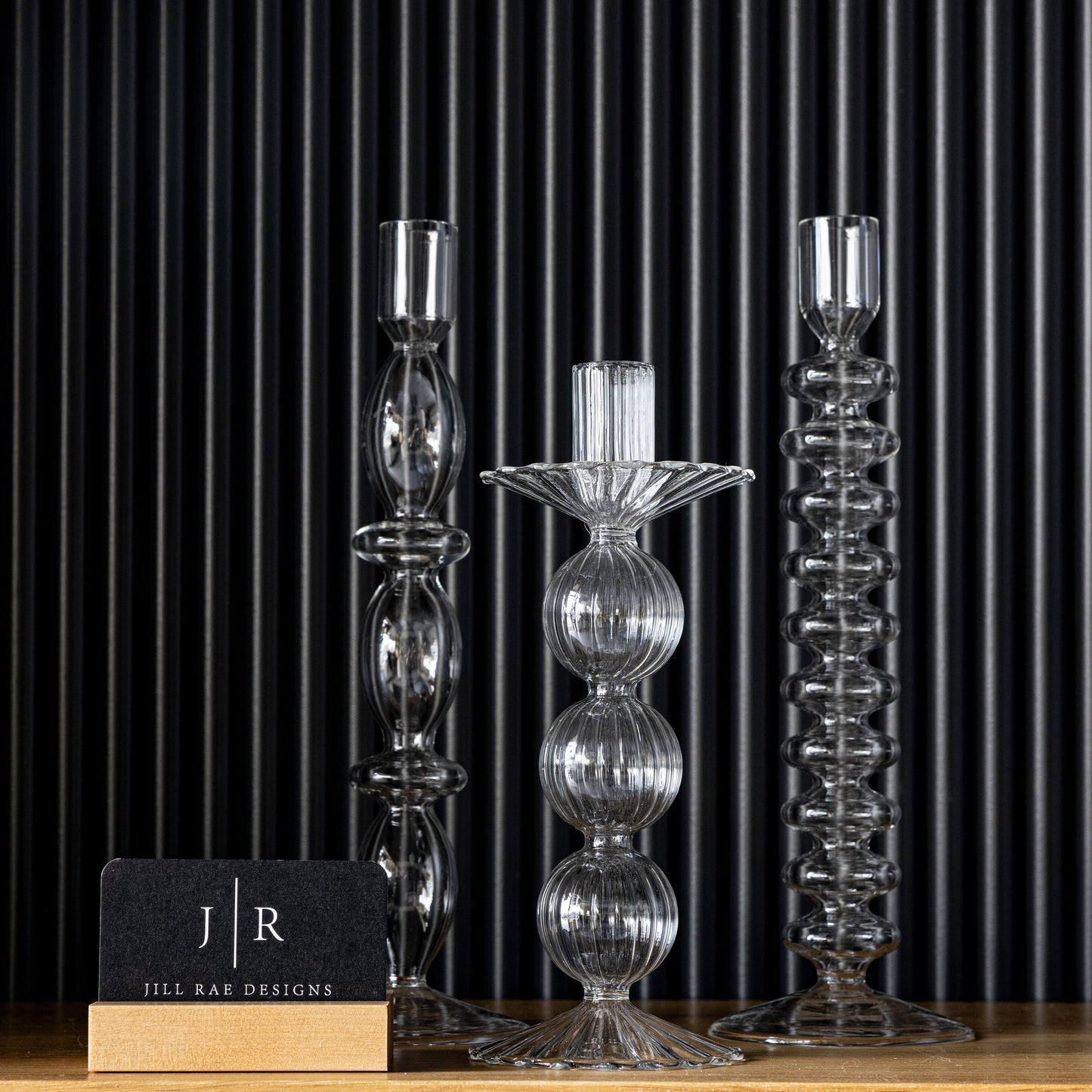 Glass Candle Stick Holders