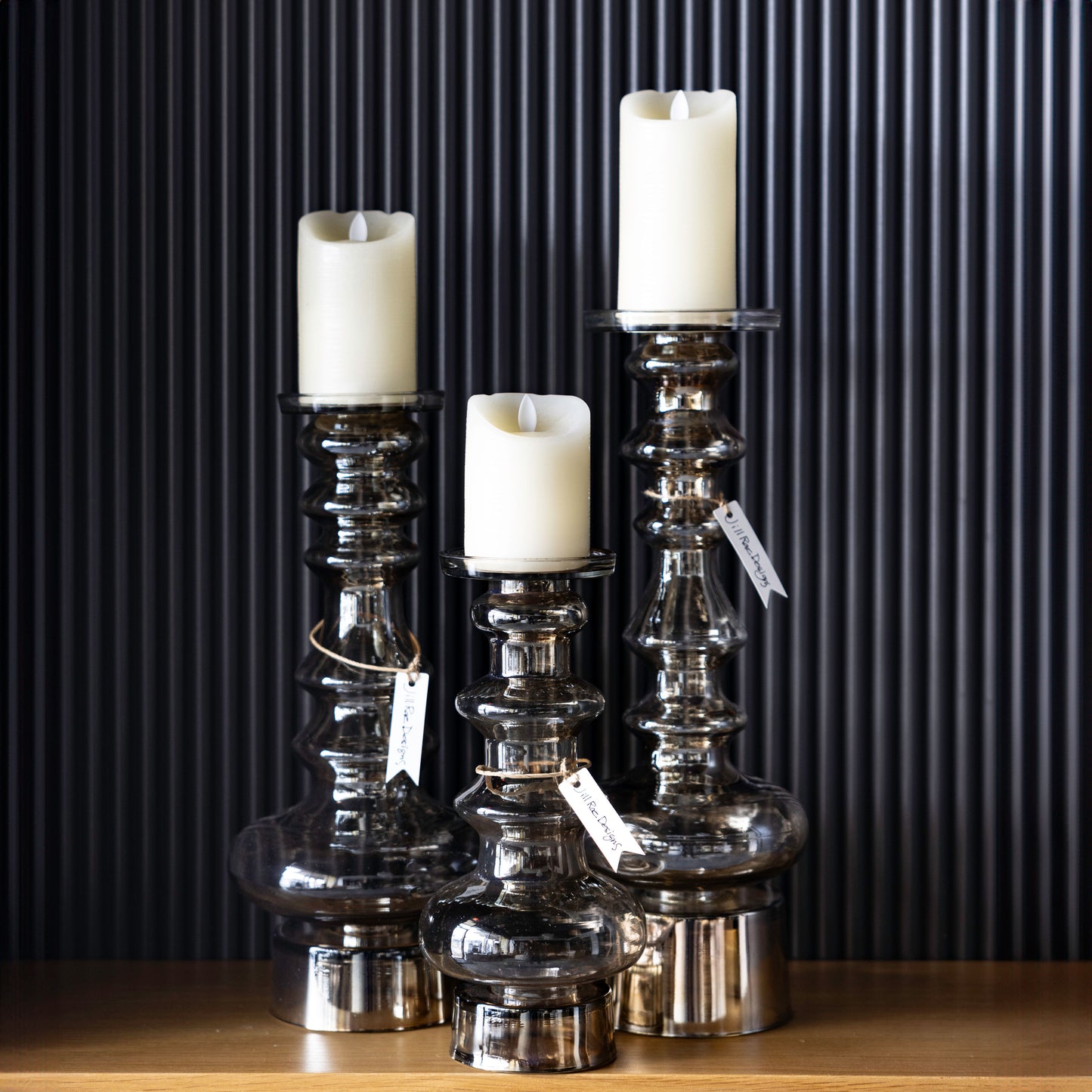 Fortaleza Glass Candle Holders