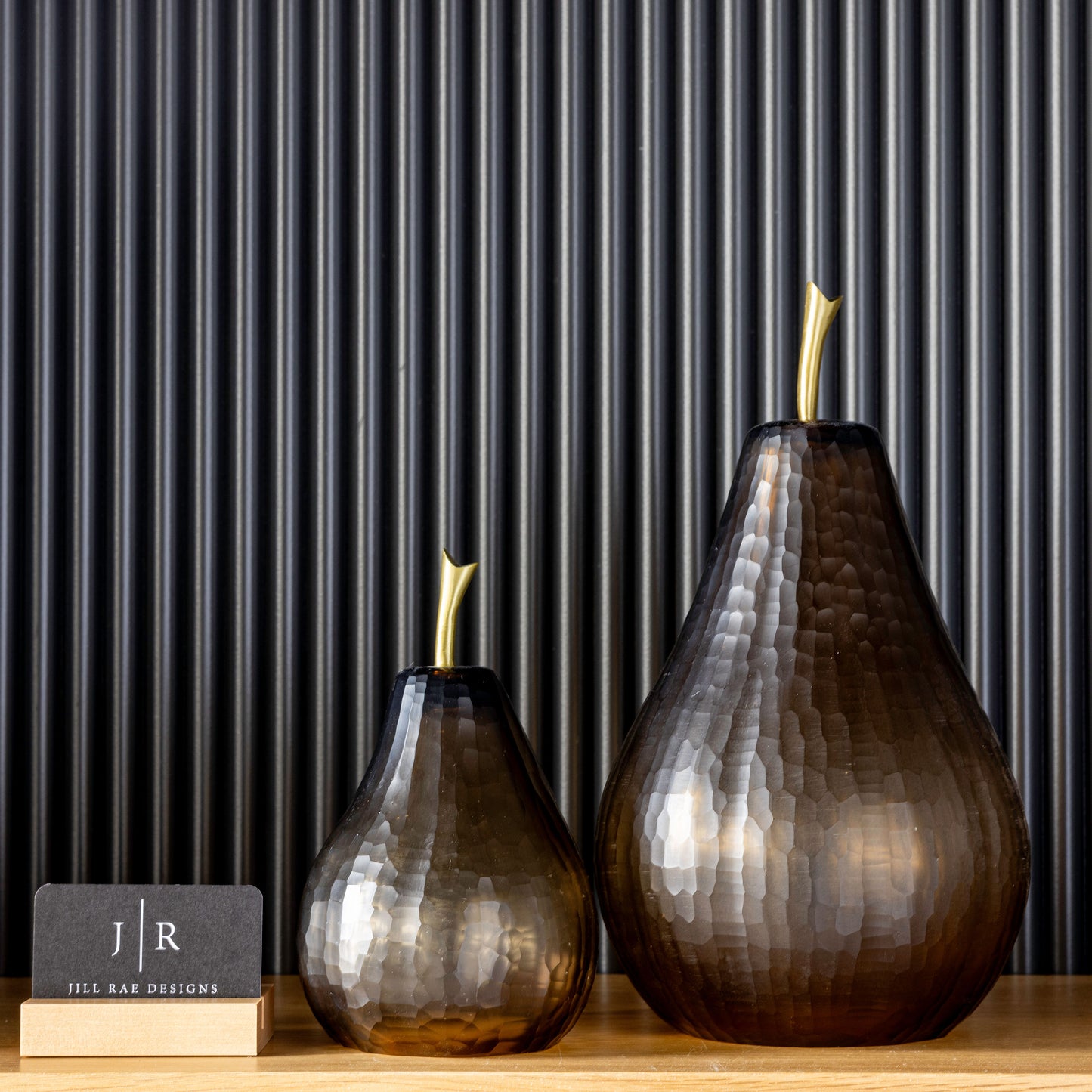 Decorative Amber Glass Pears