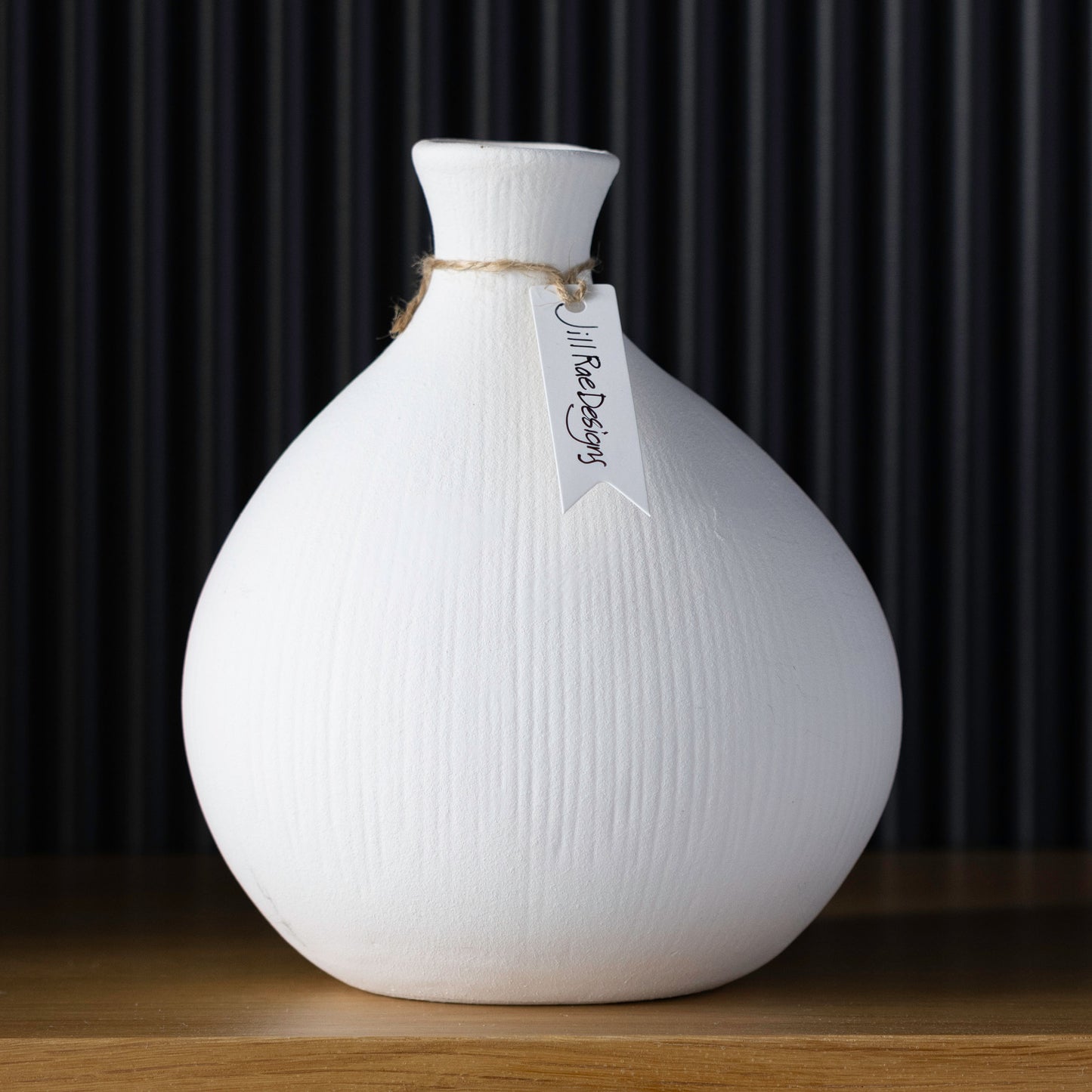 Bottle Neck White Ceramic Vase